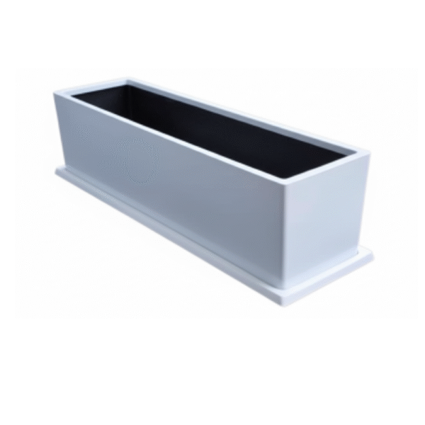 Maceta Rectangular - Fibra de vidrio - blanco